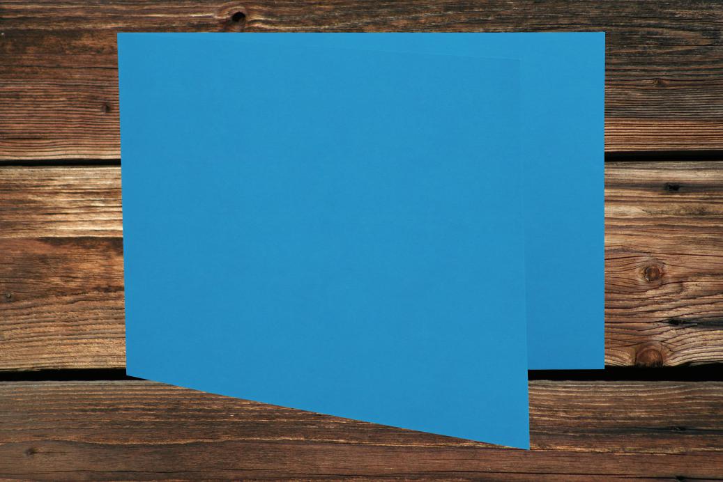 Klappkarten 110x170/340 mm langdoppelt Königsblau 230 g/qm